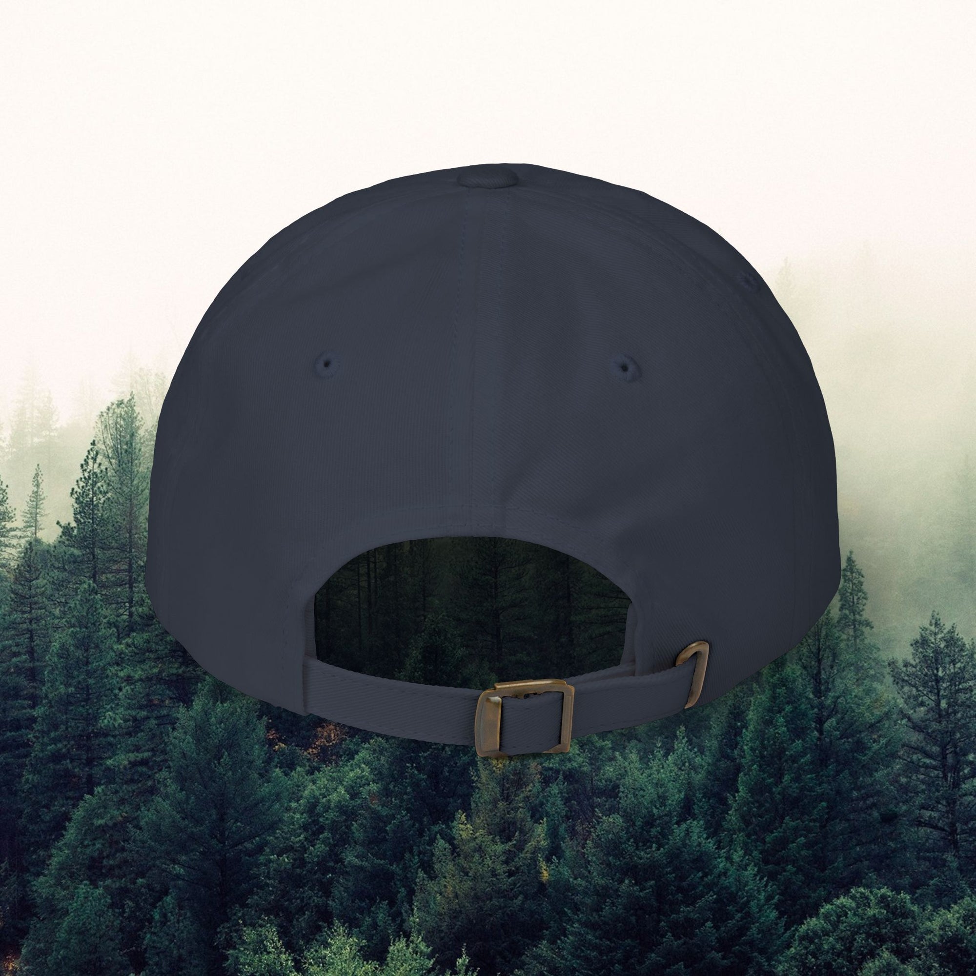 Embroidered Classic Dad Cap with Orange Moth Design