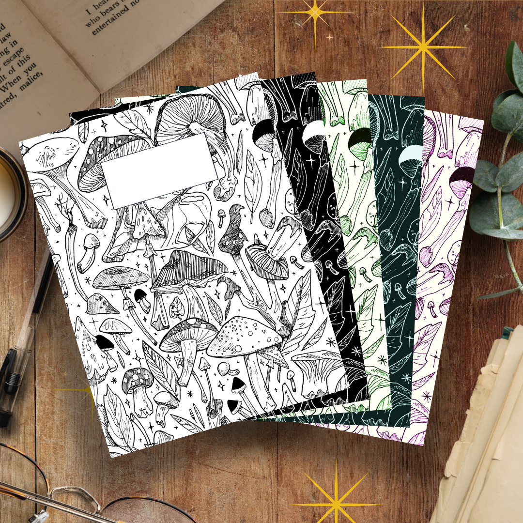 Shrooms, Limited Edition Handmade Notebook