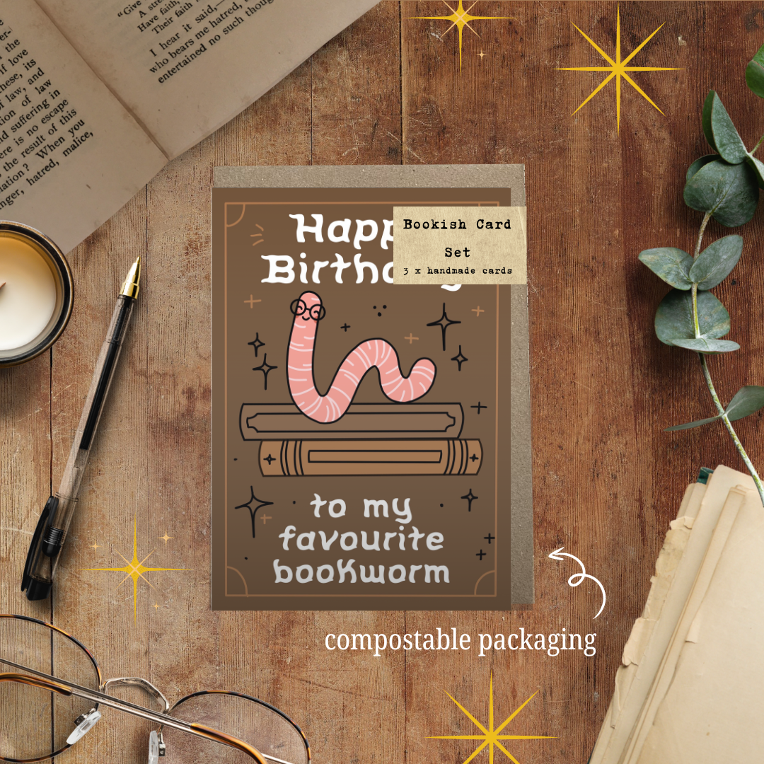 Bookish Birthday Card Set