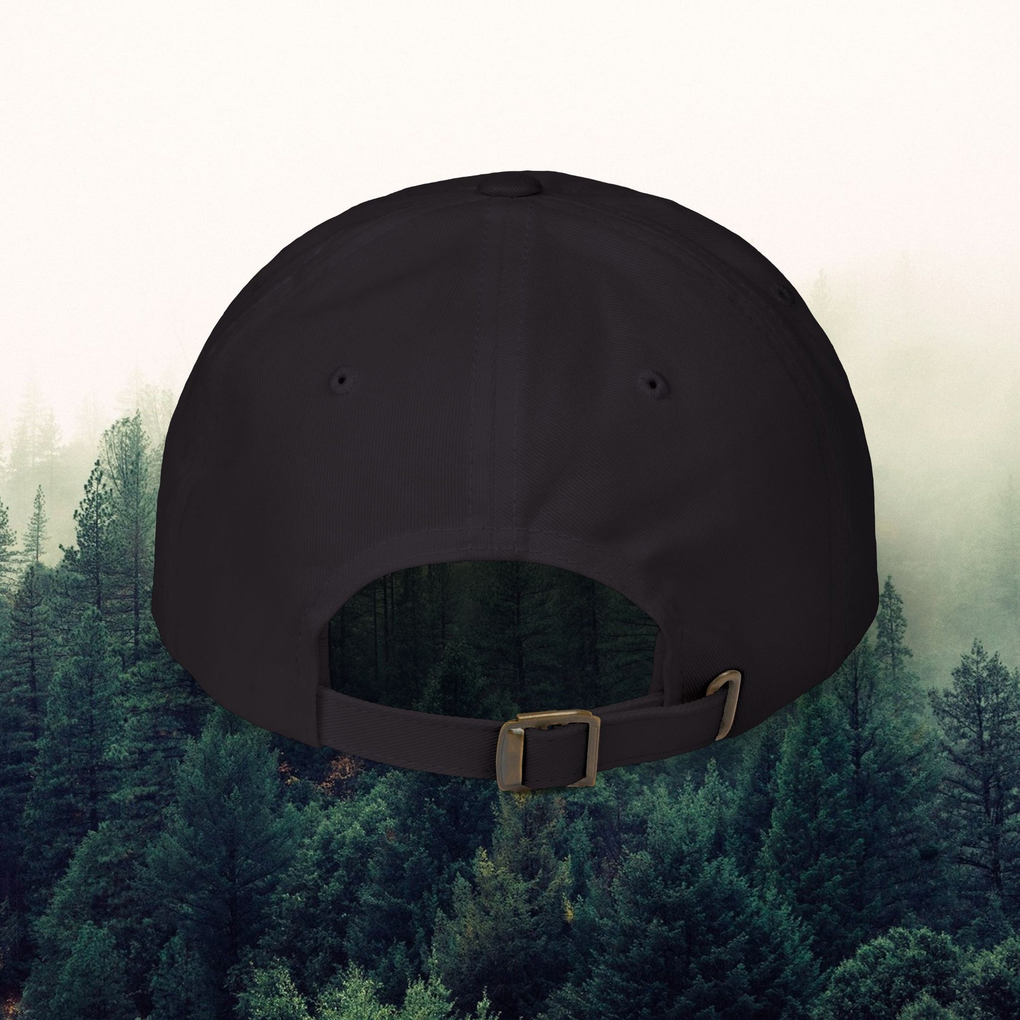 Embroidered Classic Dad Cap with Orange Moth Design