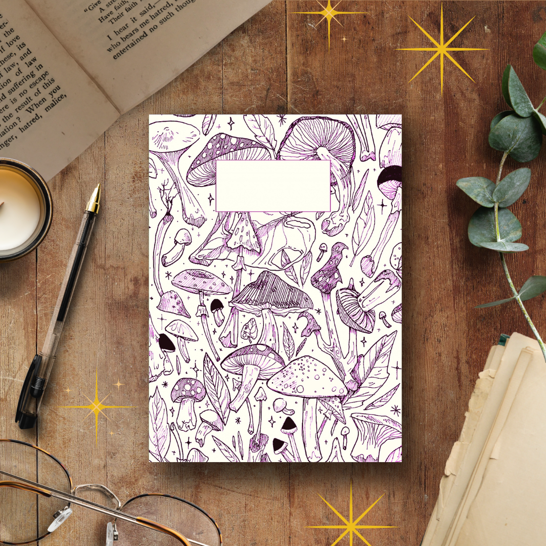 Shrooms, Limited Edition Handmade Notebook