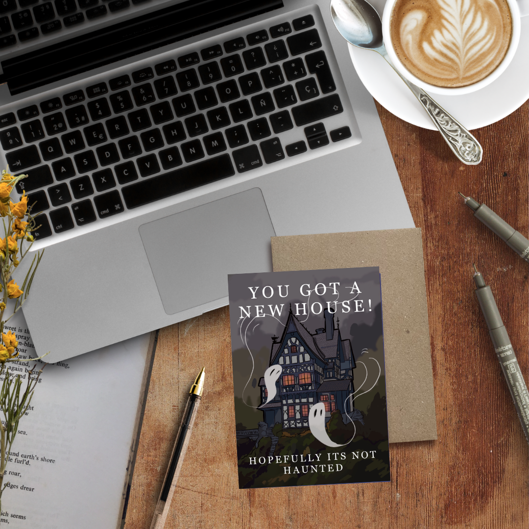 Haunted House, New Home Card