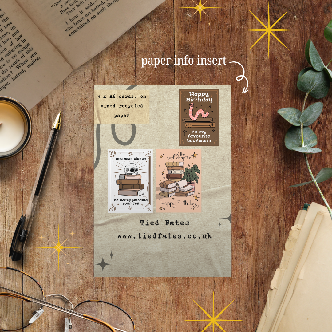 Bookish Birthday Card Set