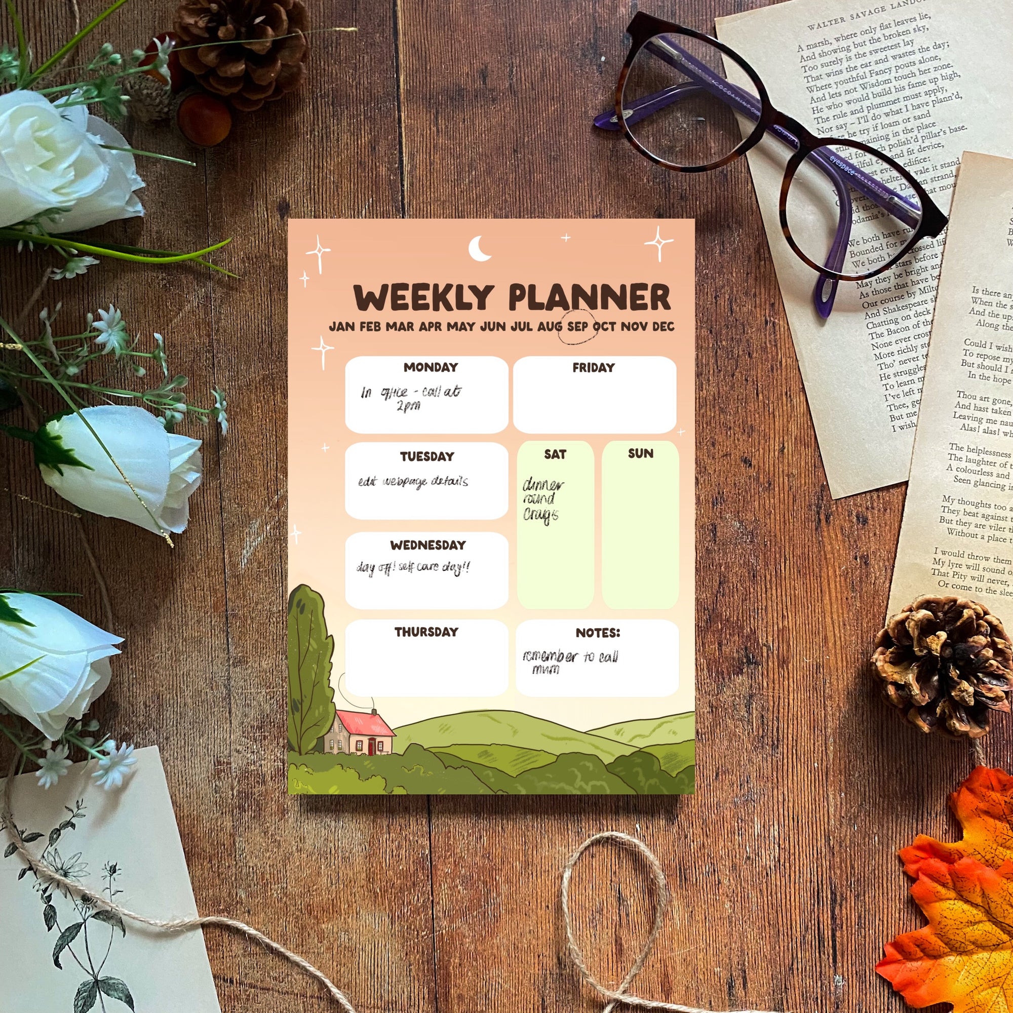 Sunset House Weekly Planner