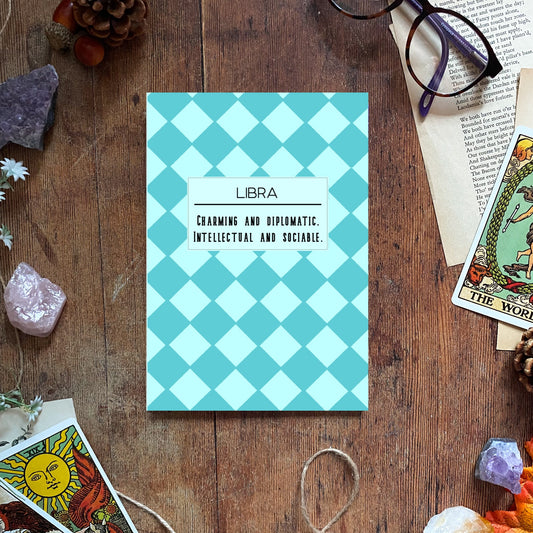 Libra Checkered Zodiac Notebook