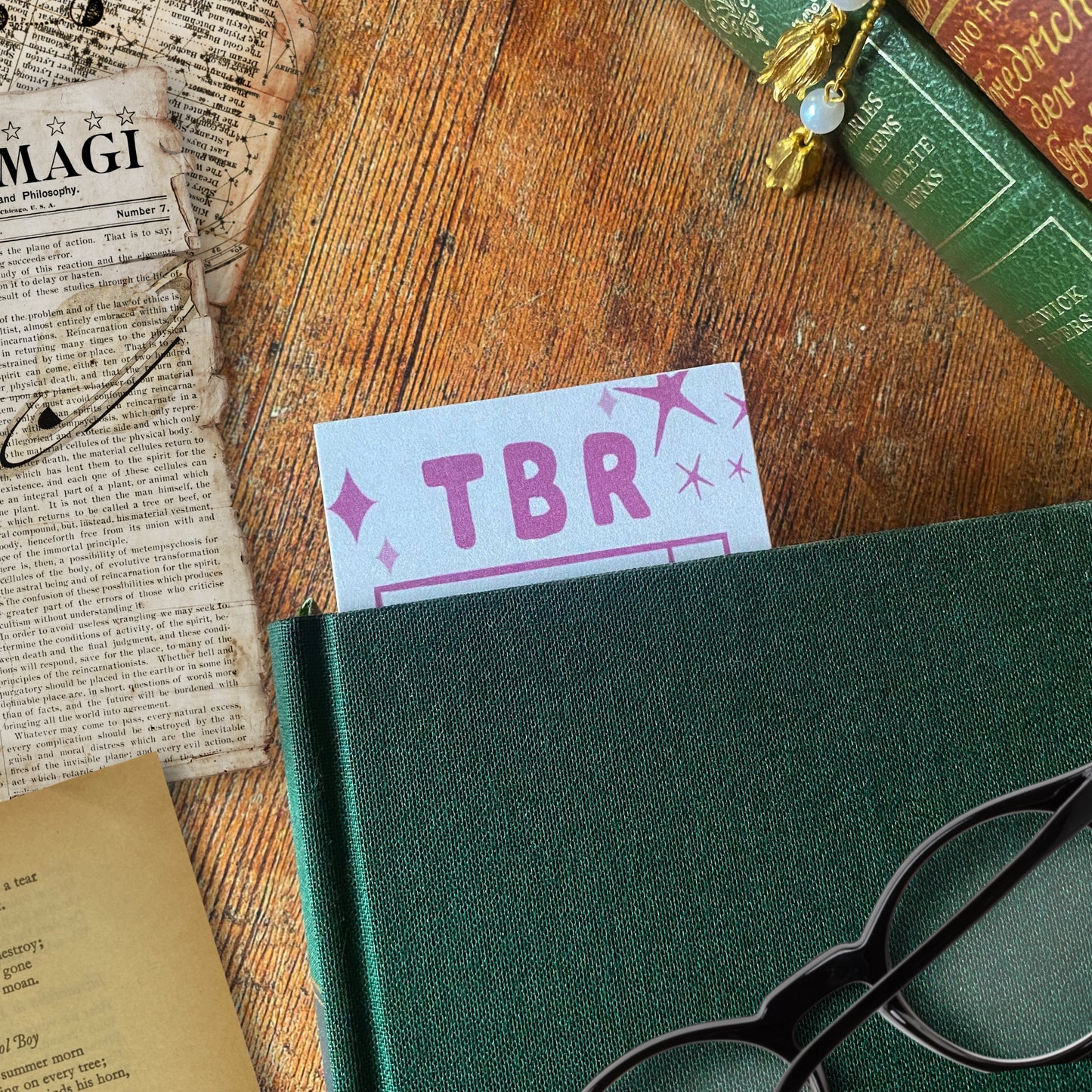 Pink TBR Bookmark