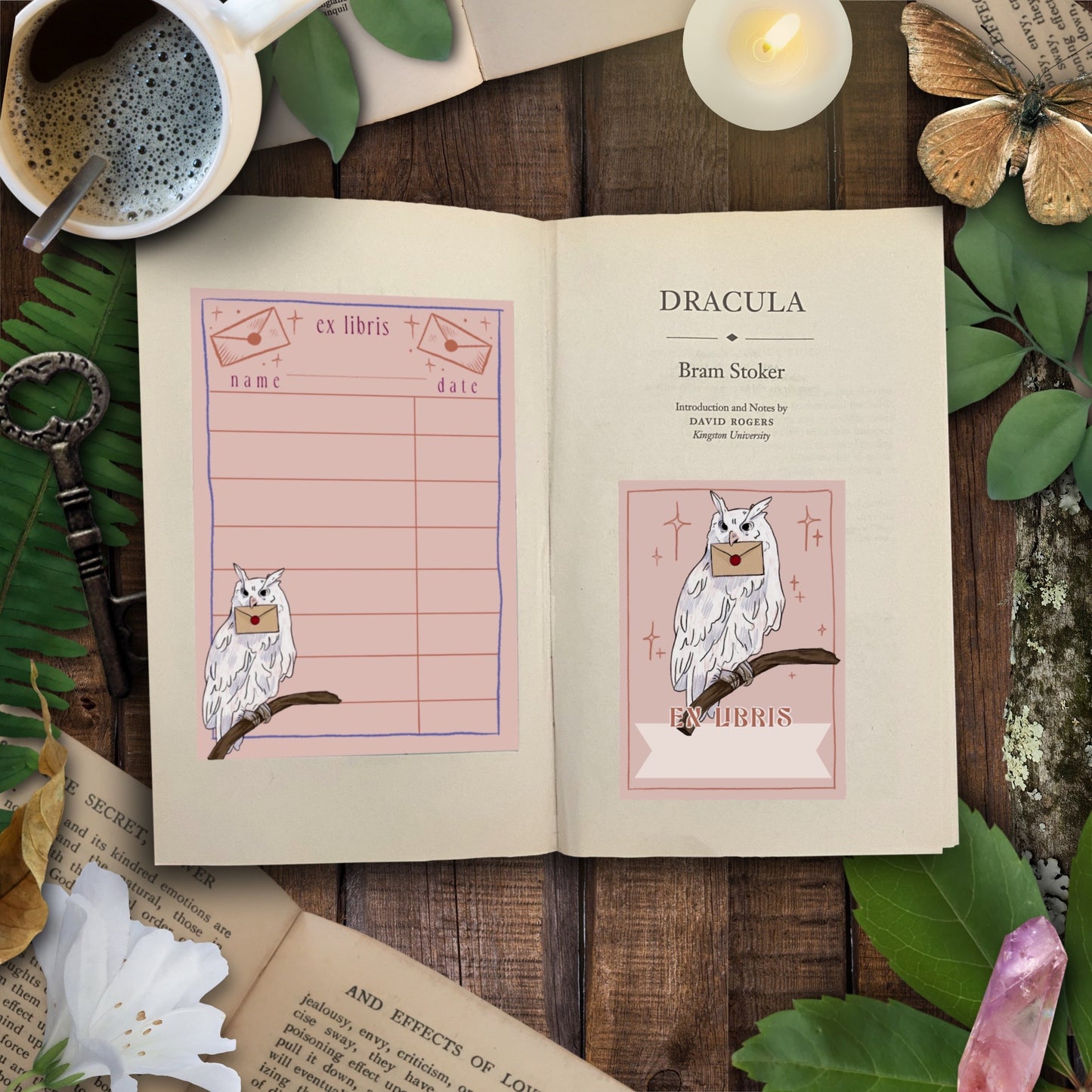 Owl Post Book Plate Sticker