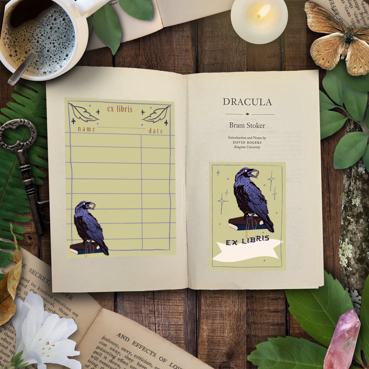 Crow Hoard Personalised Library Card