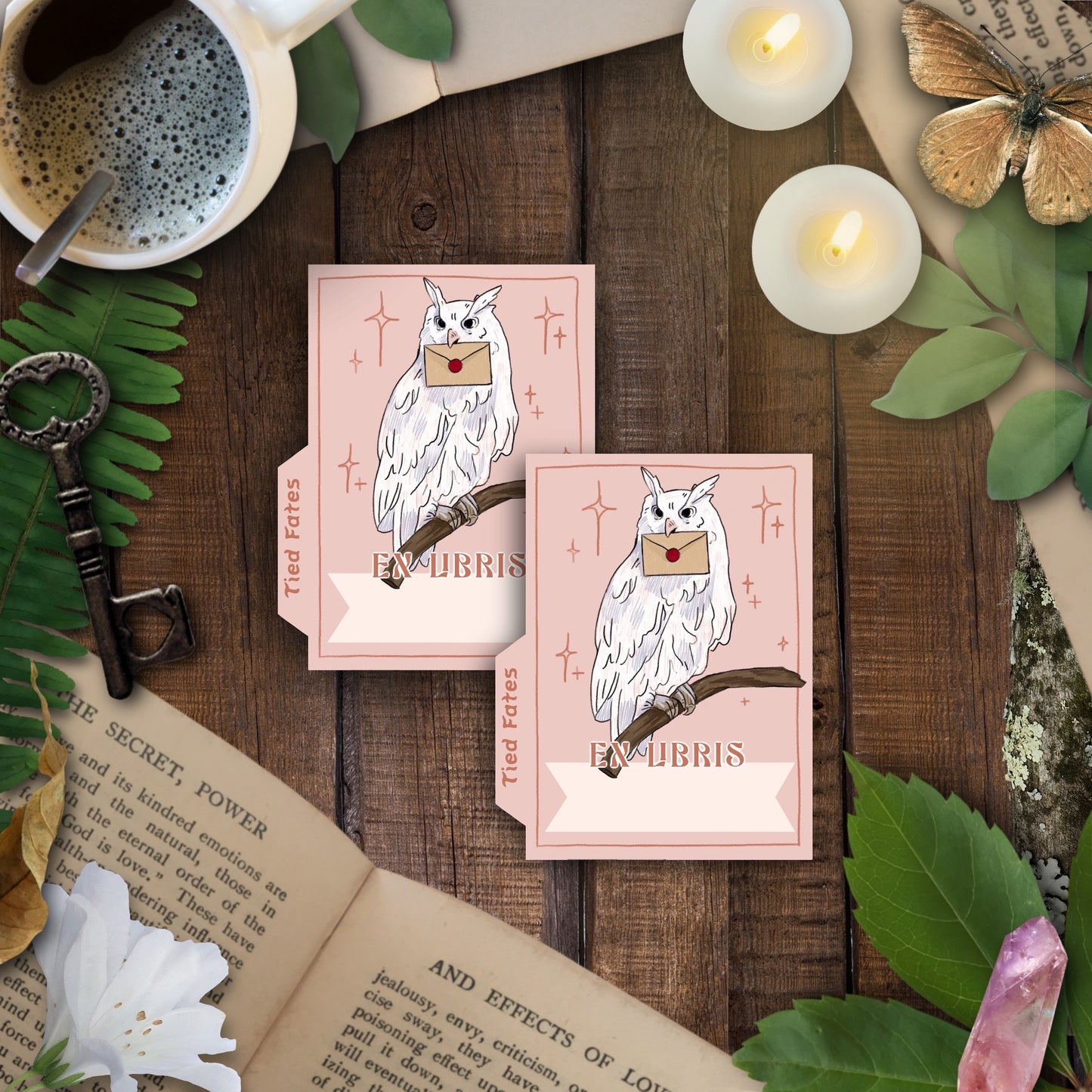 Owl Post Book Plate Sticker