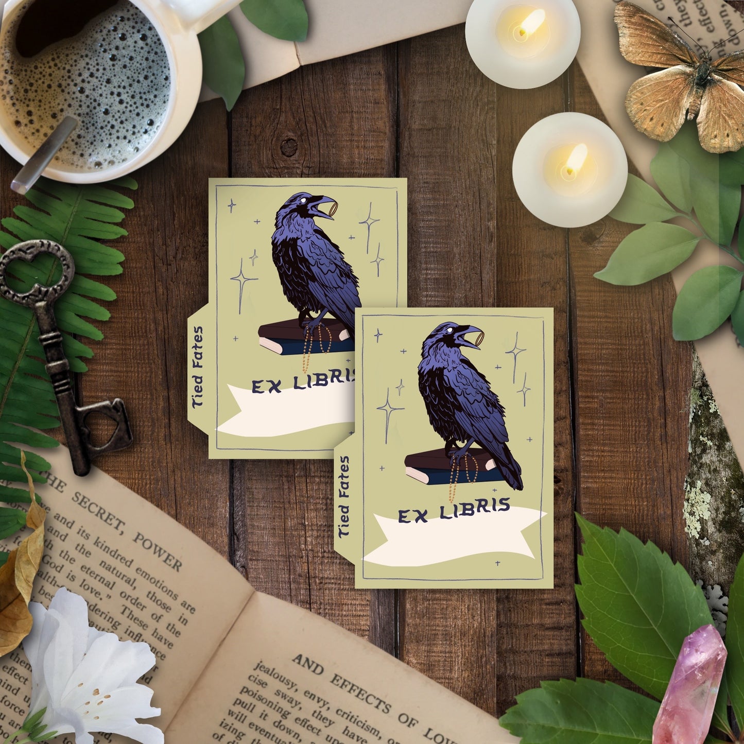 Crow Hoard Book Plate Sticker