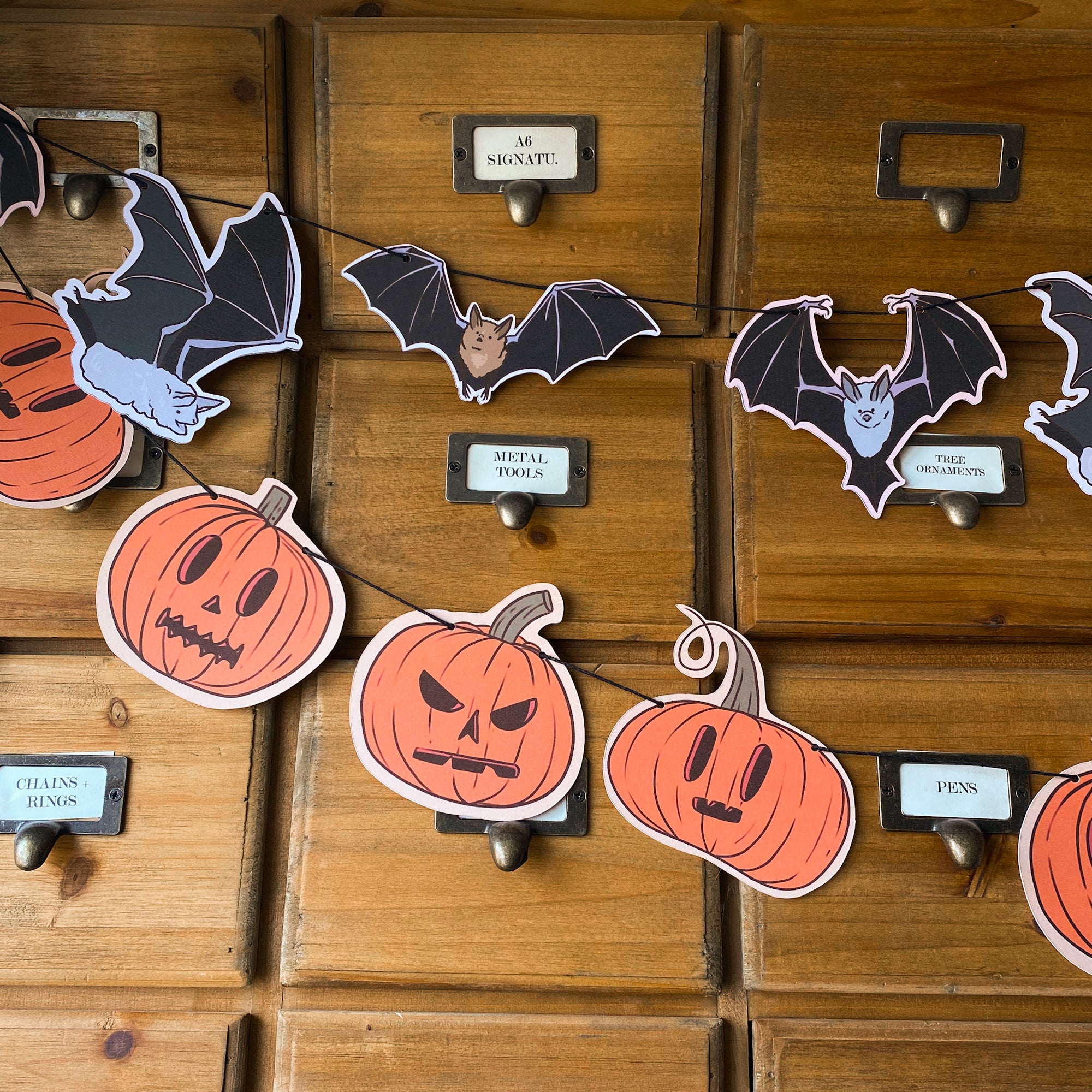 Bat Paper Garland