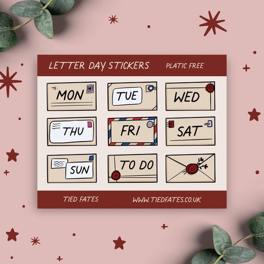 Letter Week Days, Sticker Sheet