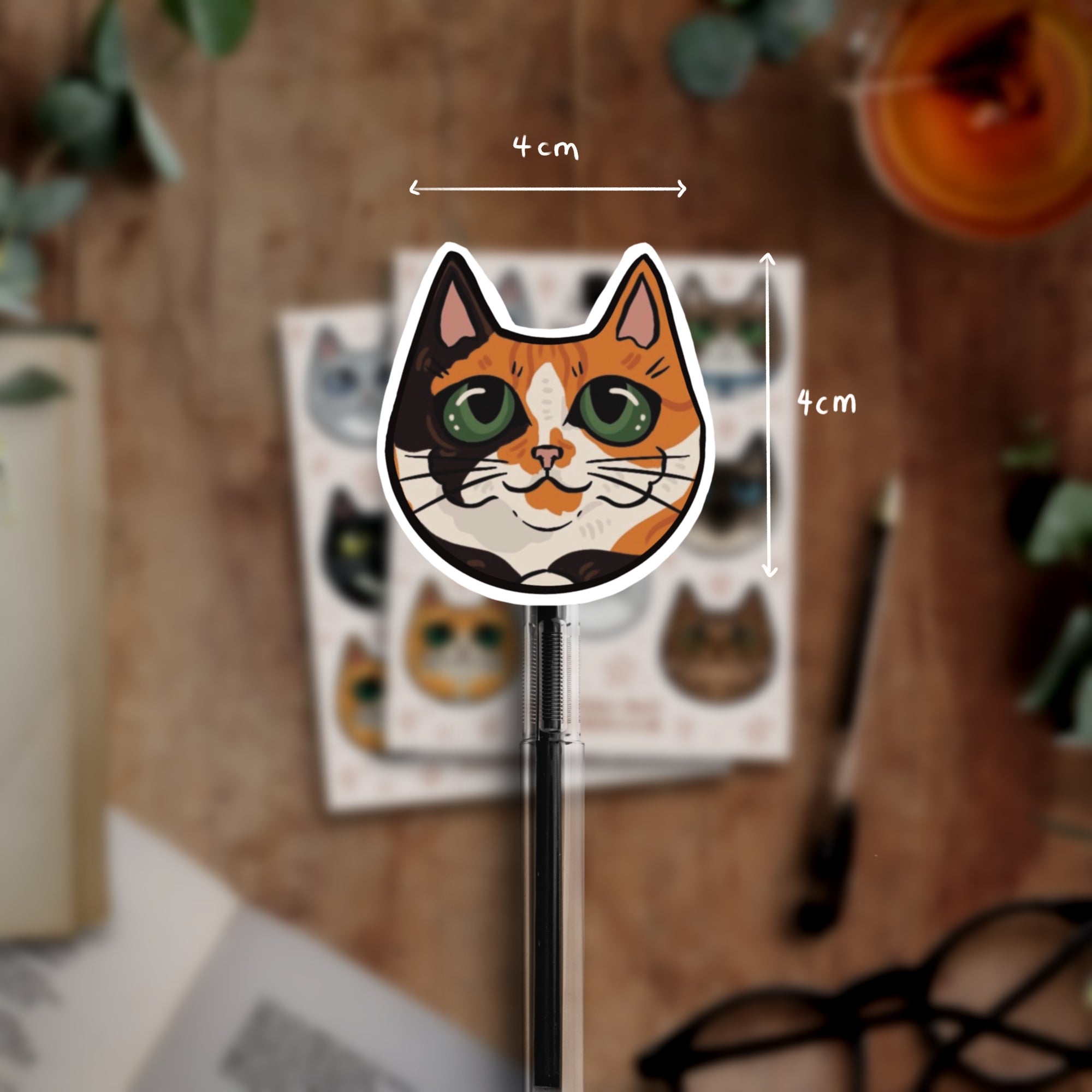 Cat Face Sticker Sheet