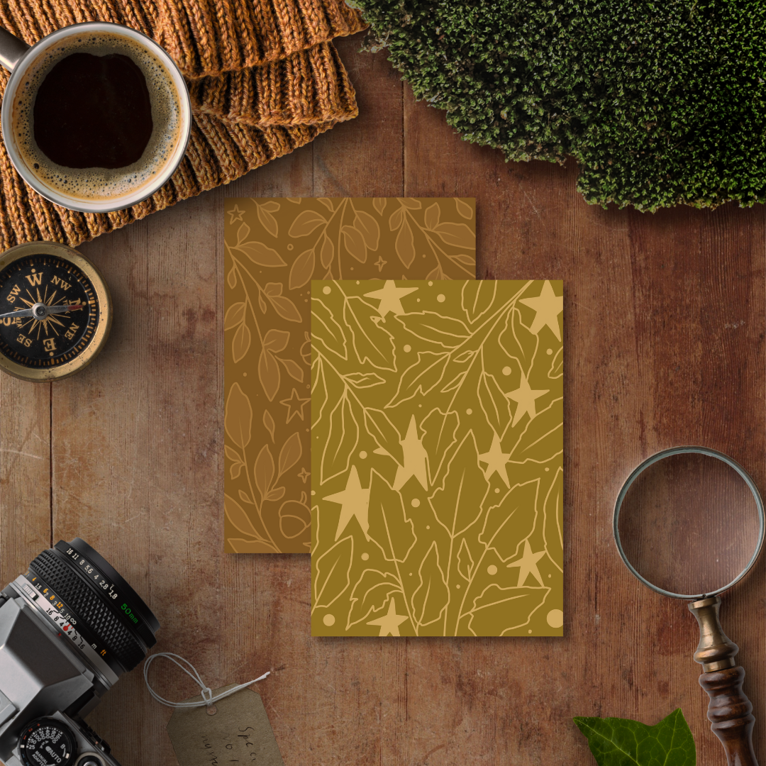 Green Witch Illustrated Deco Papers