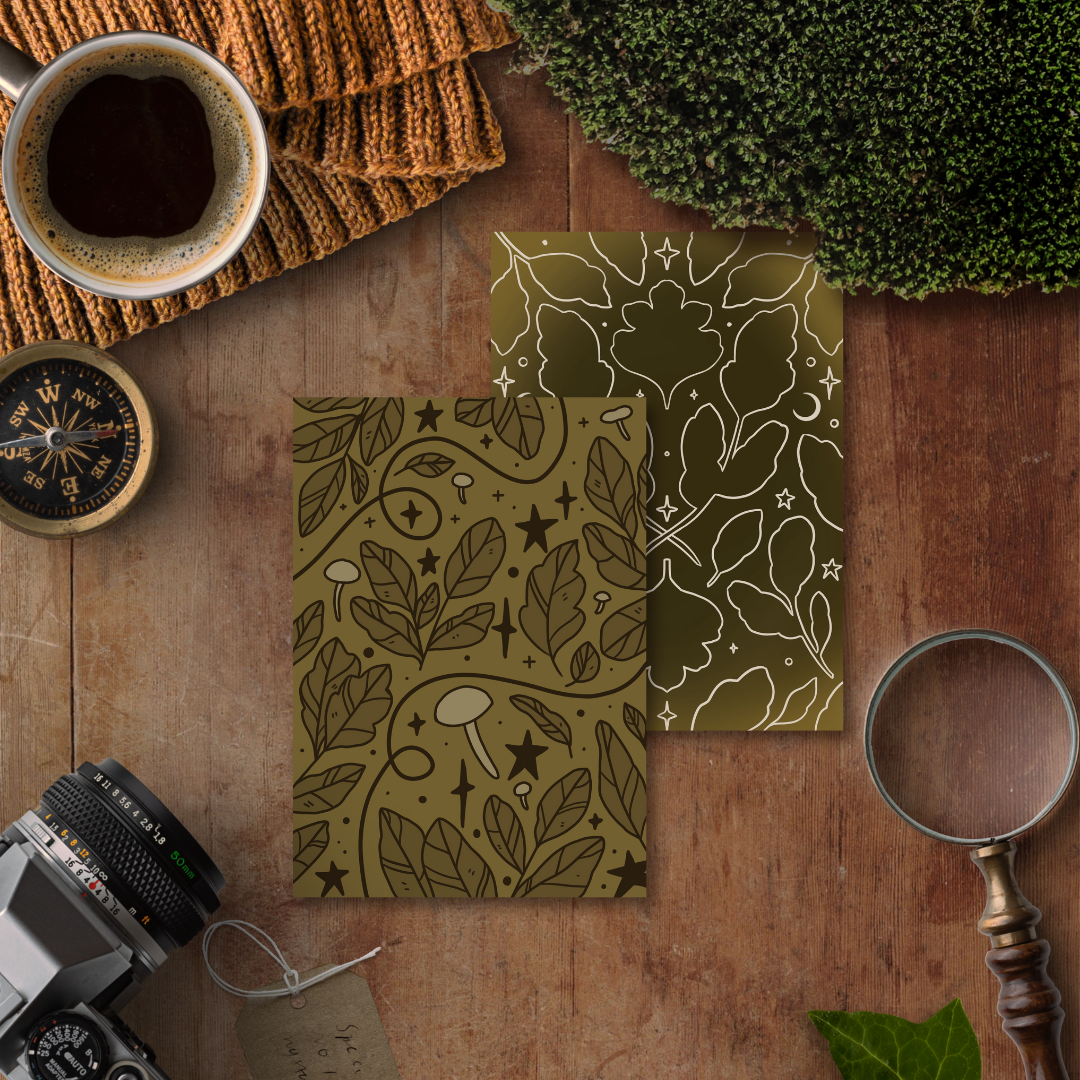 Green Witch Illustrated Deco Papers