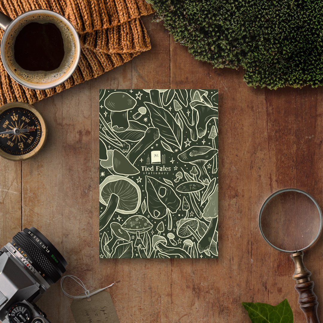 -PREORDER- Green Shrooms, A5 Notebook