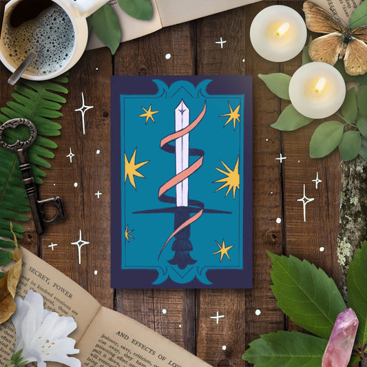 Whimsical Sword, A5 Softcover Notebook