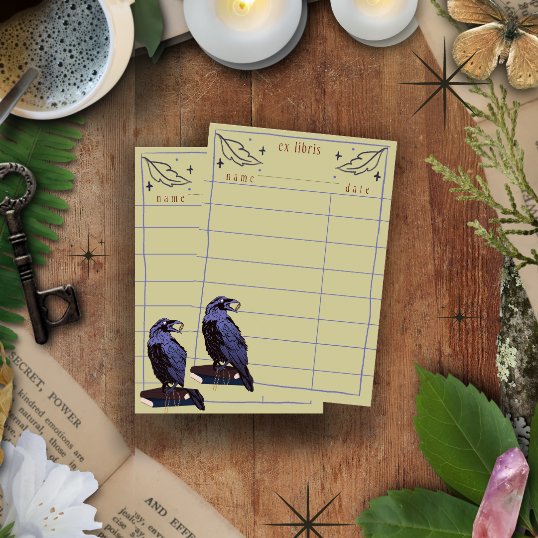 Crow Hoard Personalised Library Card