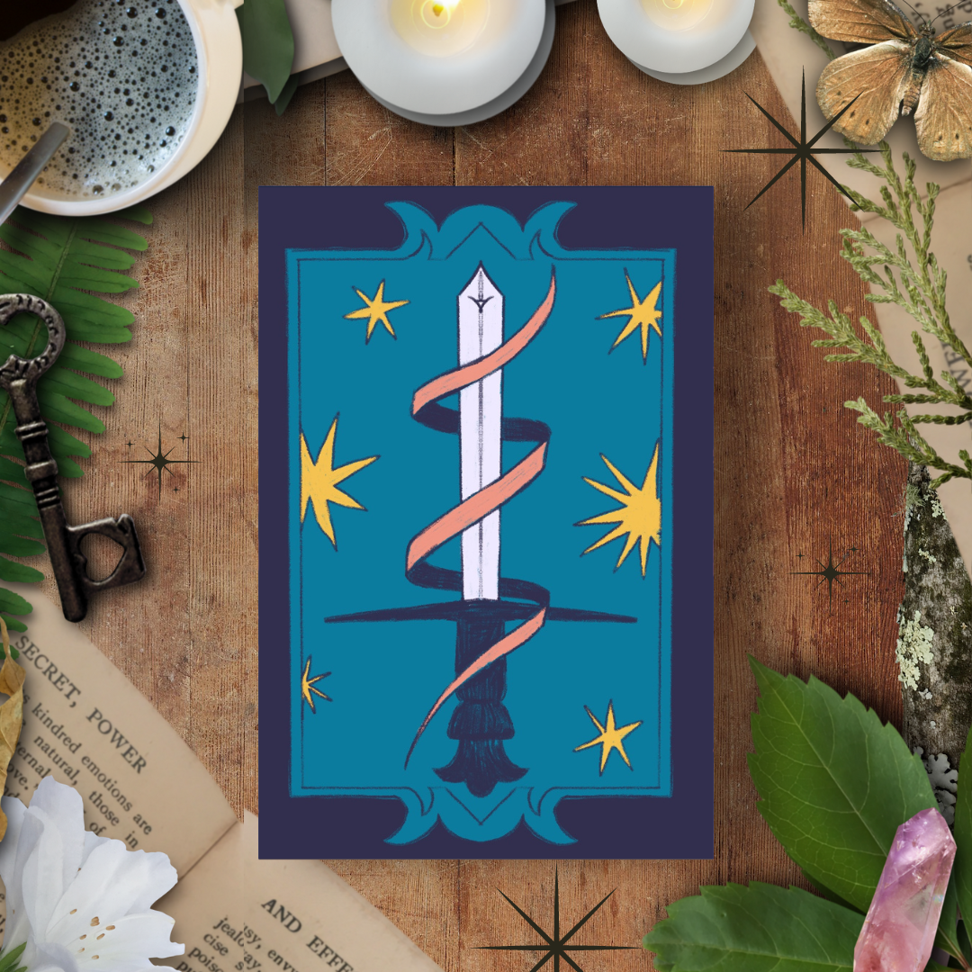 Whimsical Sword, A5 Handmade Notebook