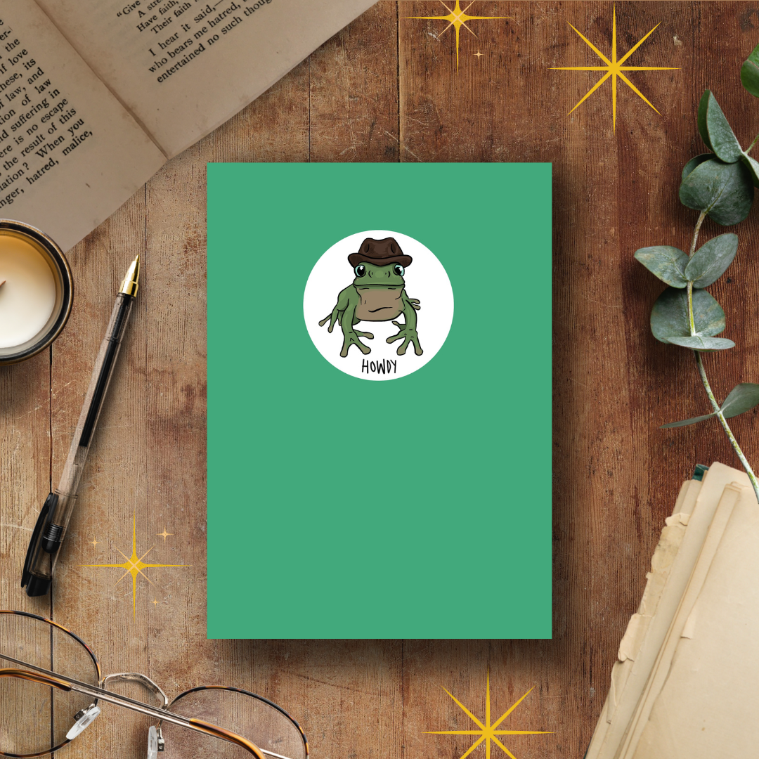 Howdy Frog, A5 Handmade Notebook