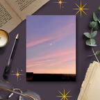 Moon and Sunset, A6 Notepad