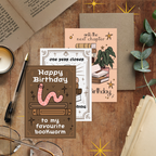Bookish Birthday Card Set