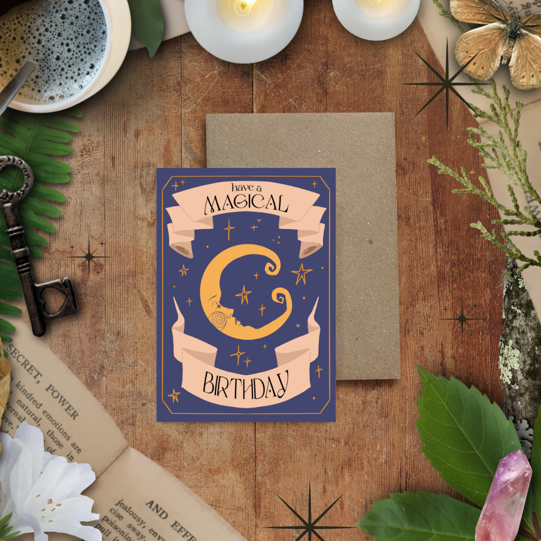 Fairytale Moon, Birthday Card