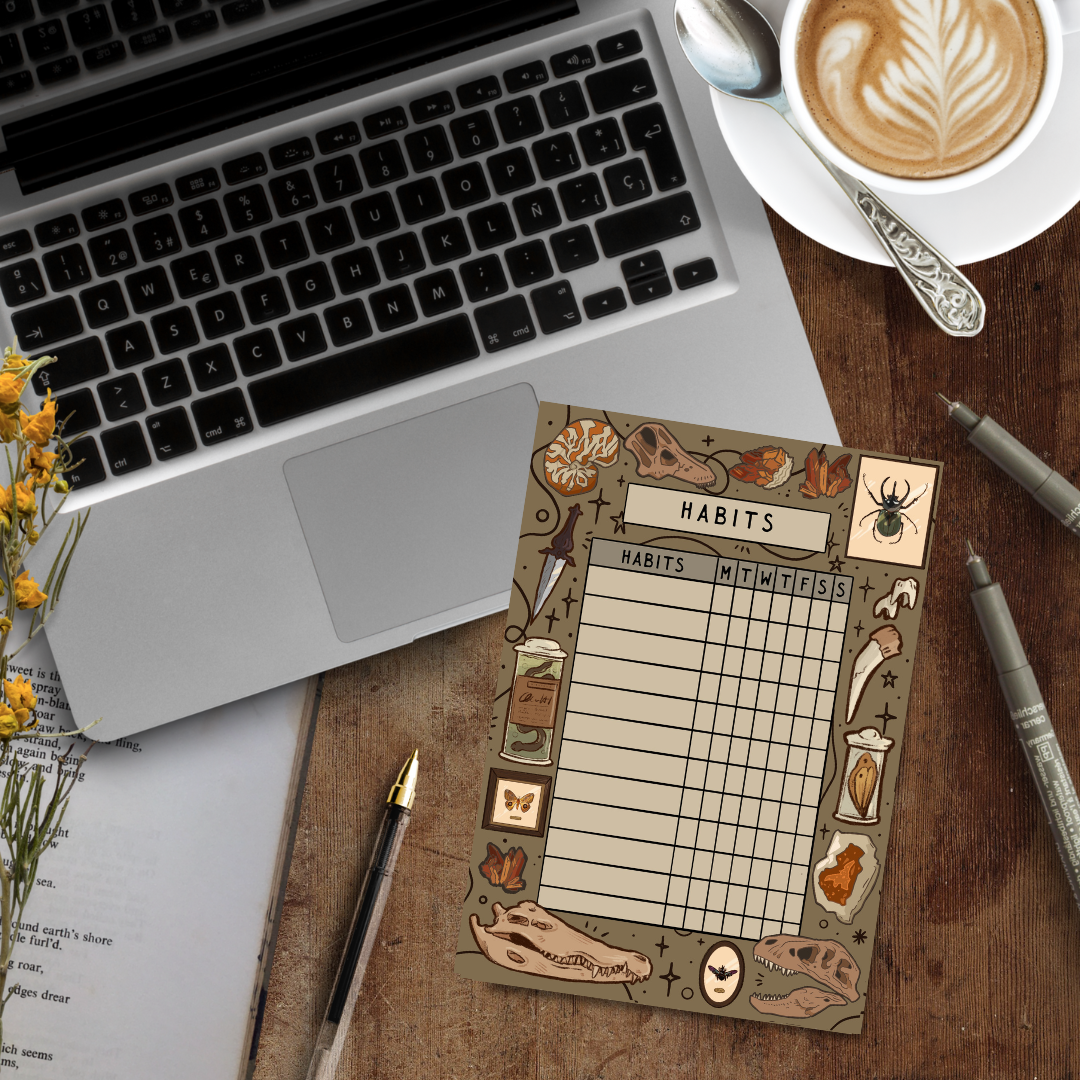 Curio Collection, Habit Tracker Notepad