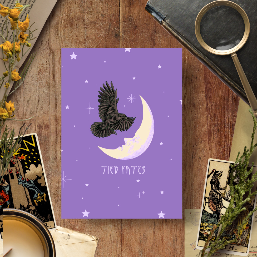 Moon and Raven, Softcover Notebook