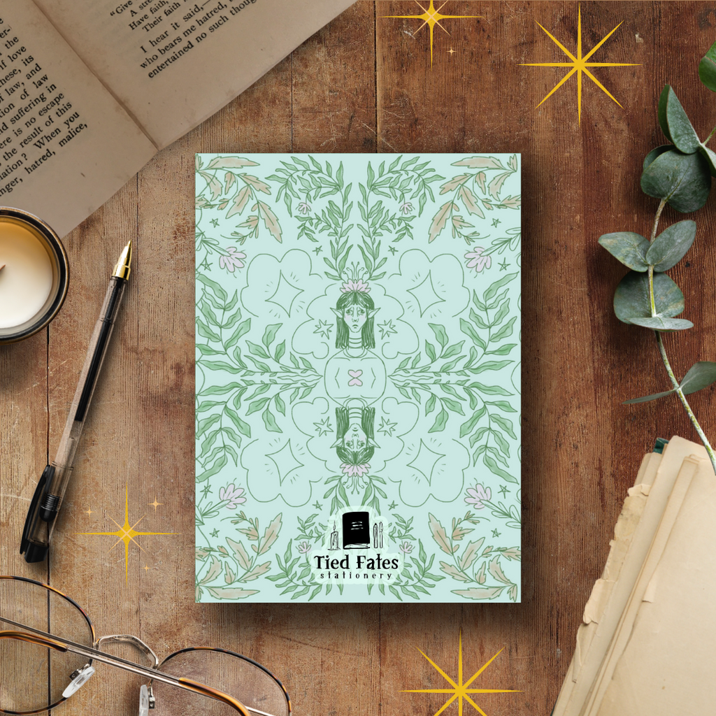 Green Lady, A5 Handmade Notebook