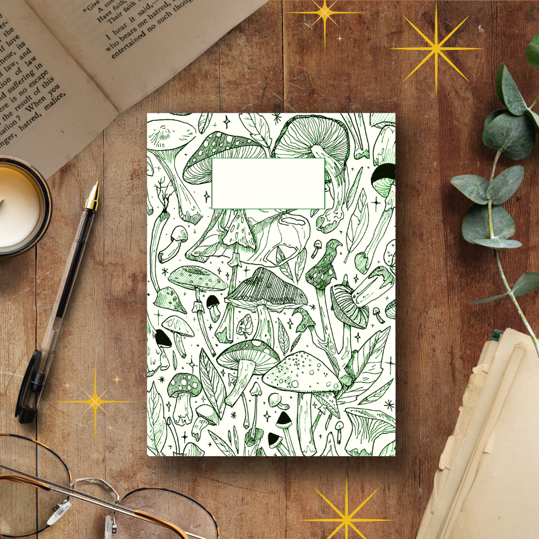 Shrooms, Limited Edition Handmade Notebook