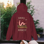 Funny Bookworm Hoodie - "Sorry, I'm Booked" Unisex Heavy Blend Sweatshirt