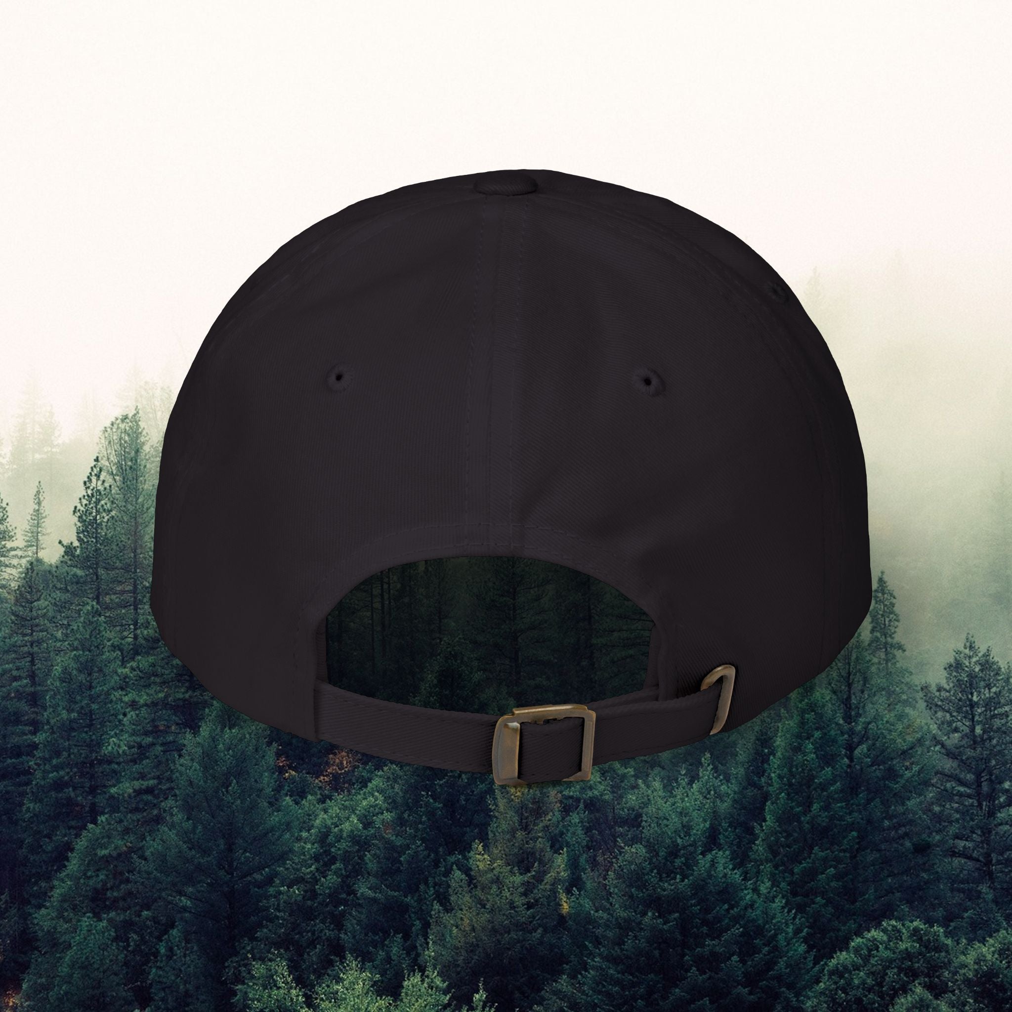 Embroidered Classic Dad Cap with Orange Moth Design