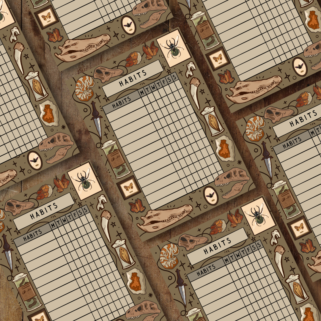 Curio Collection, Habit Tracker Notepad