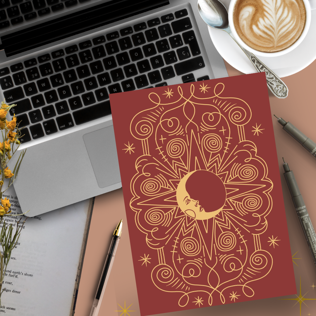 Autumn Moon, Limited Ed. Handmade A5 Softcover Notebook