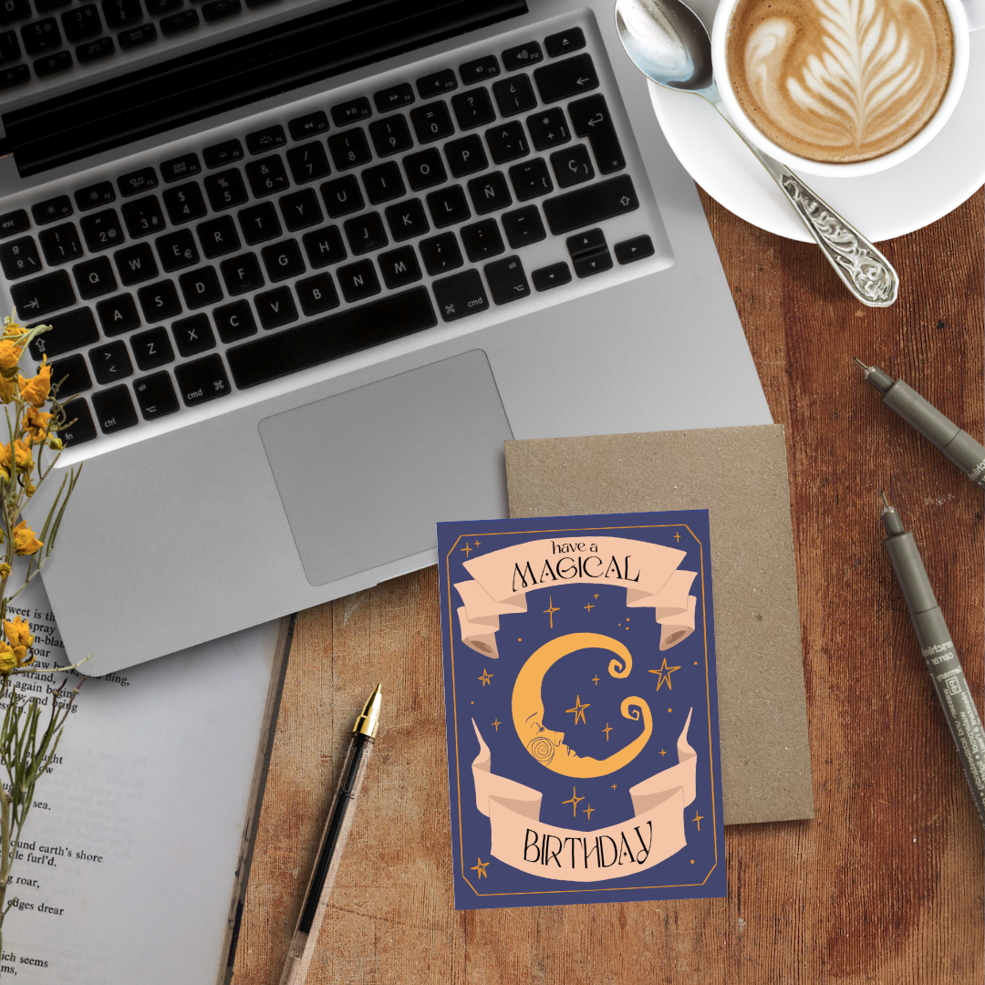 Fairytale Moon, Birthday Card