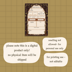 Whimsical Book Review Page Digital Download