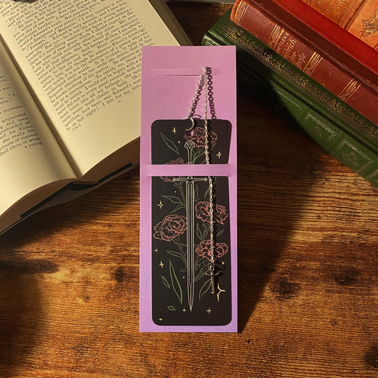 Sword and Flower Chain Bookmark