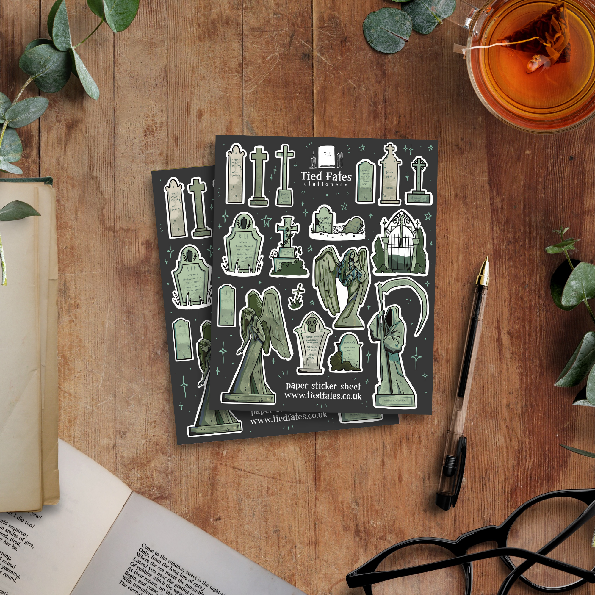 Gothic Graveyard Sticker Sheet
