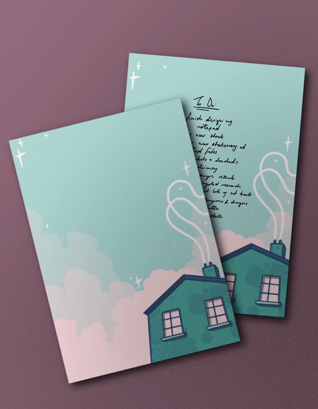 Blue House - A6 Notepad