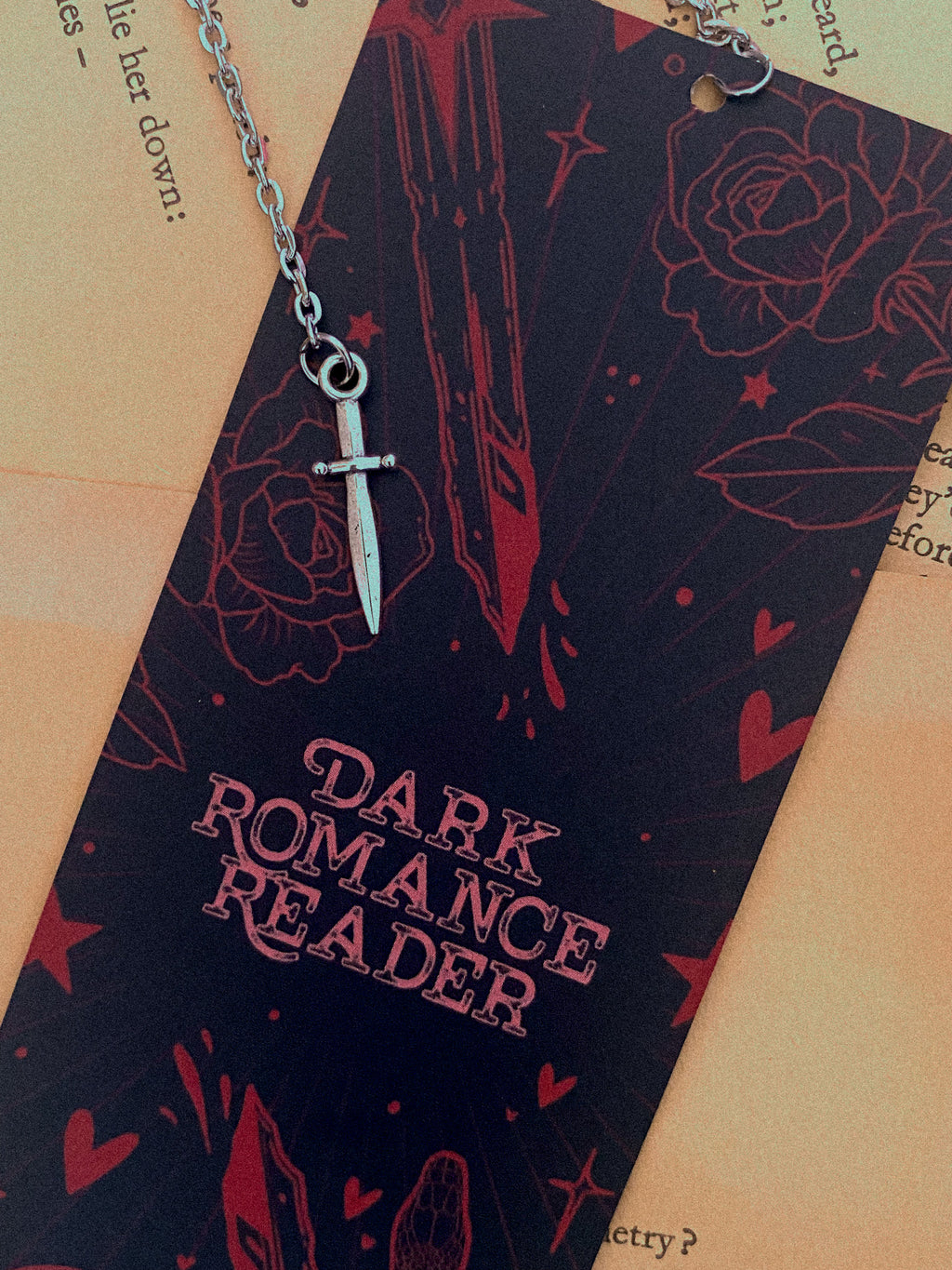Dark Romance Reader - Chain Bookmark