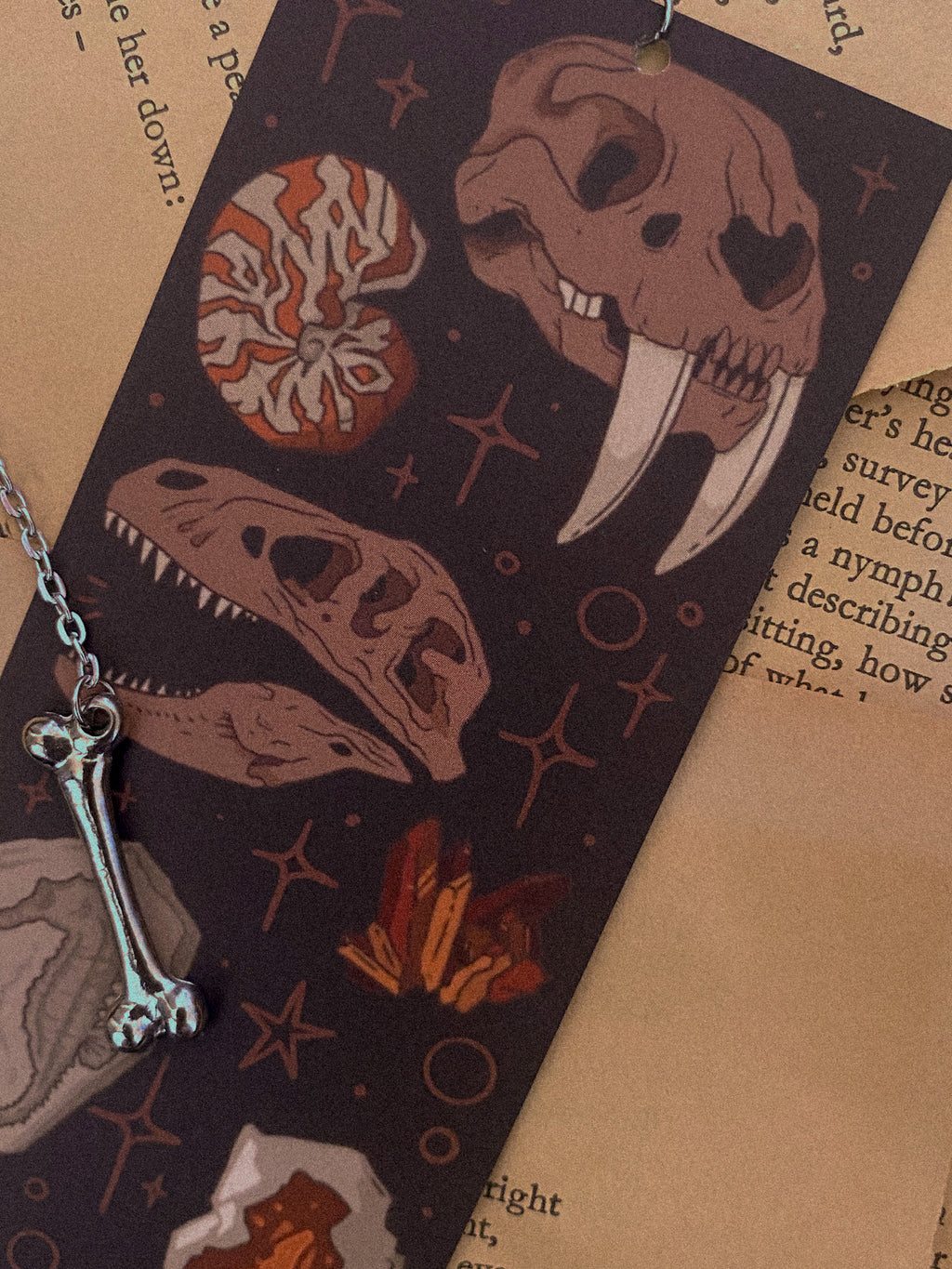 Save The Rocks Bookmark Fossils and Rocks, Chain Bookmark | Tied Fates Stationery
