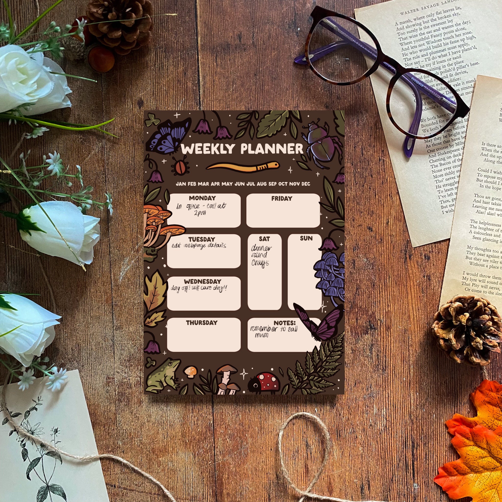 Woodland Walk Weekly Planner