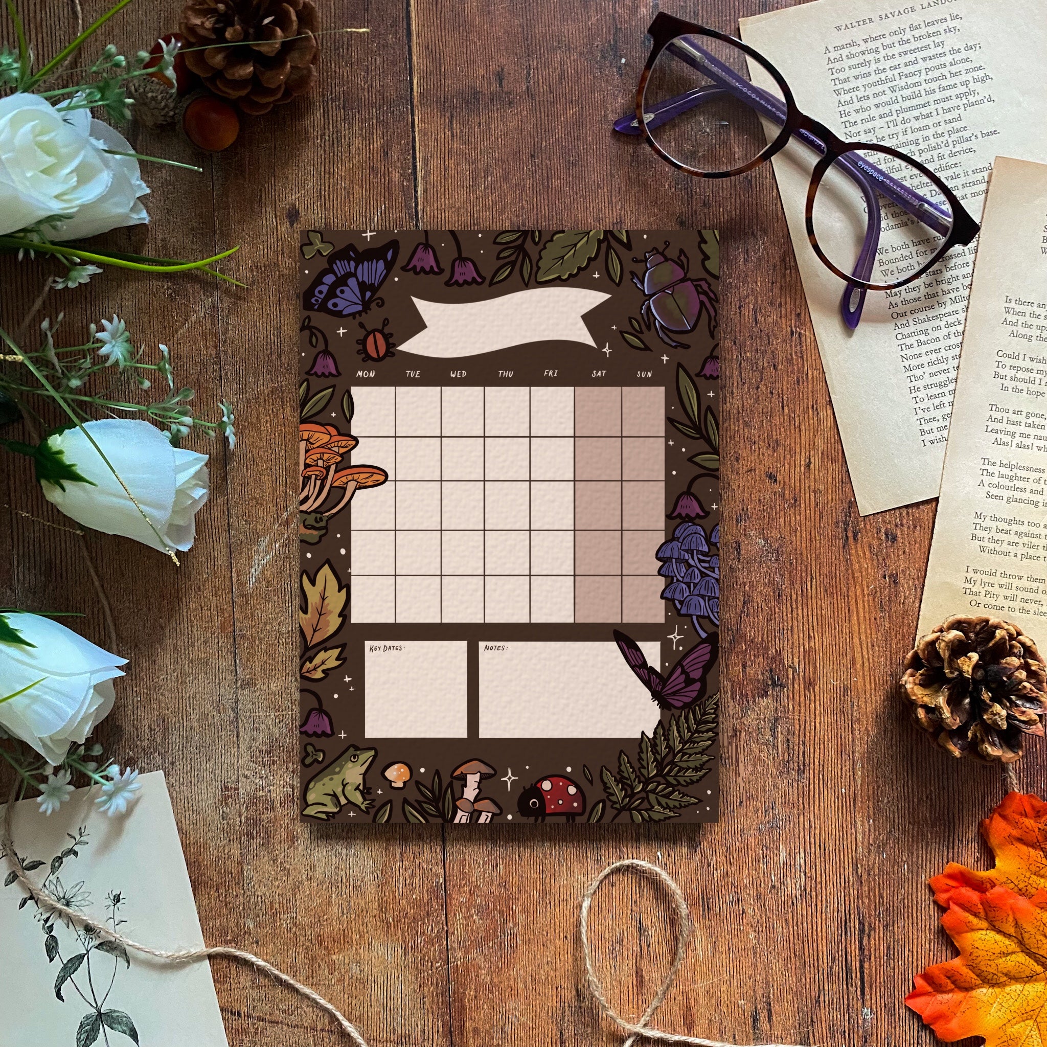 Woodland Walk Monthly Planner
