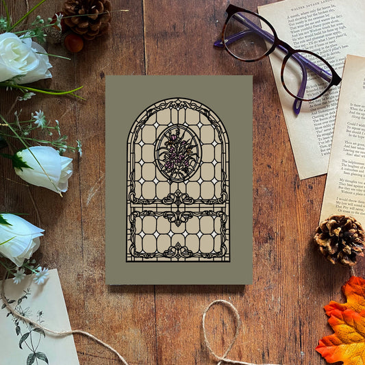 Stained Glass Window, Softcover A5 Notebook