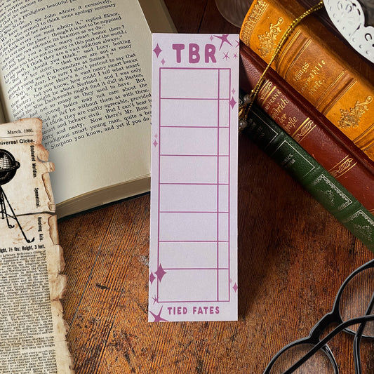 Pink TBR Bookmark