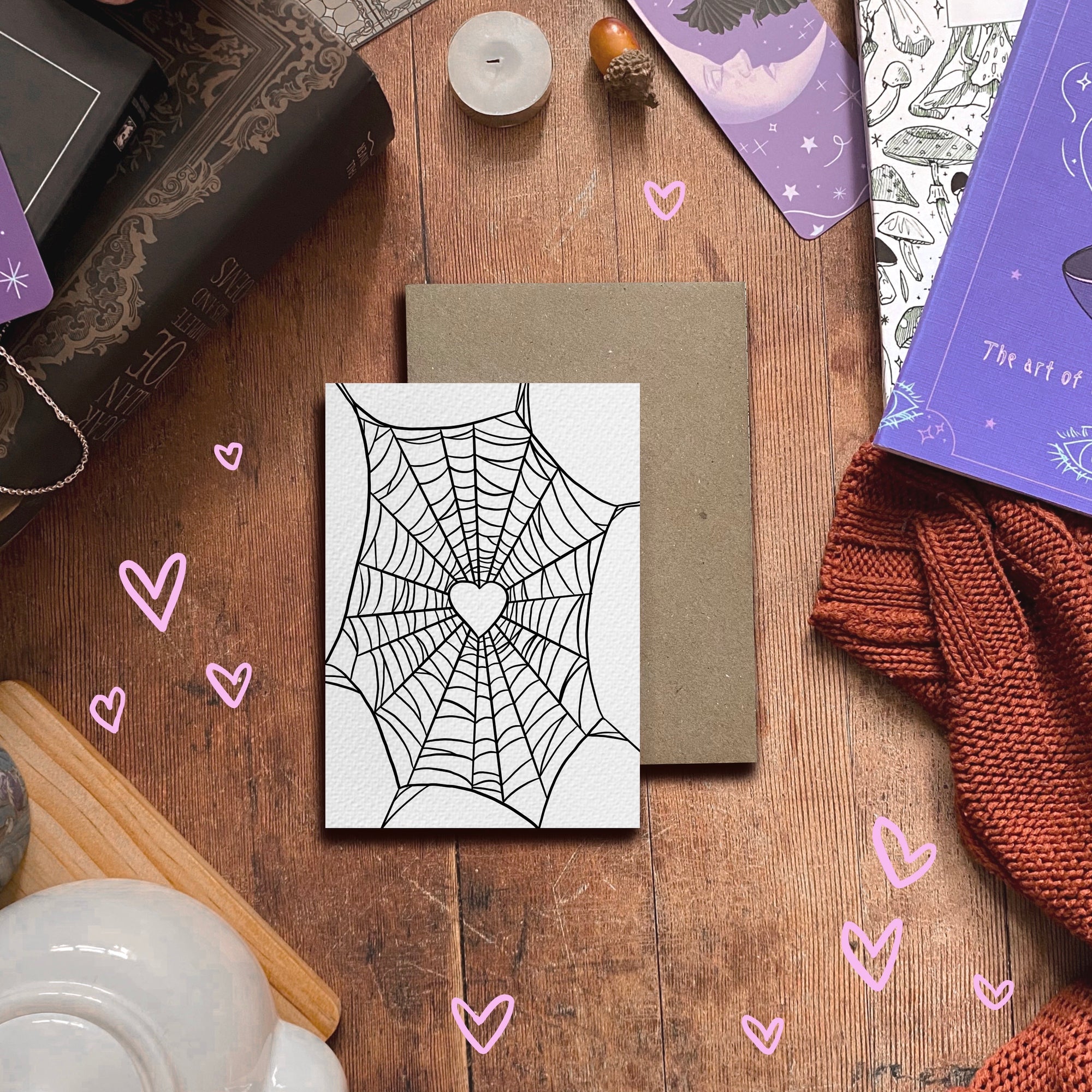 Spiderweb Heart Card