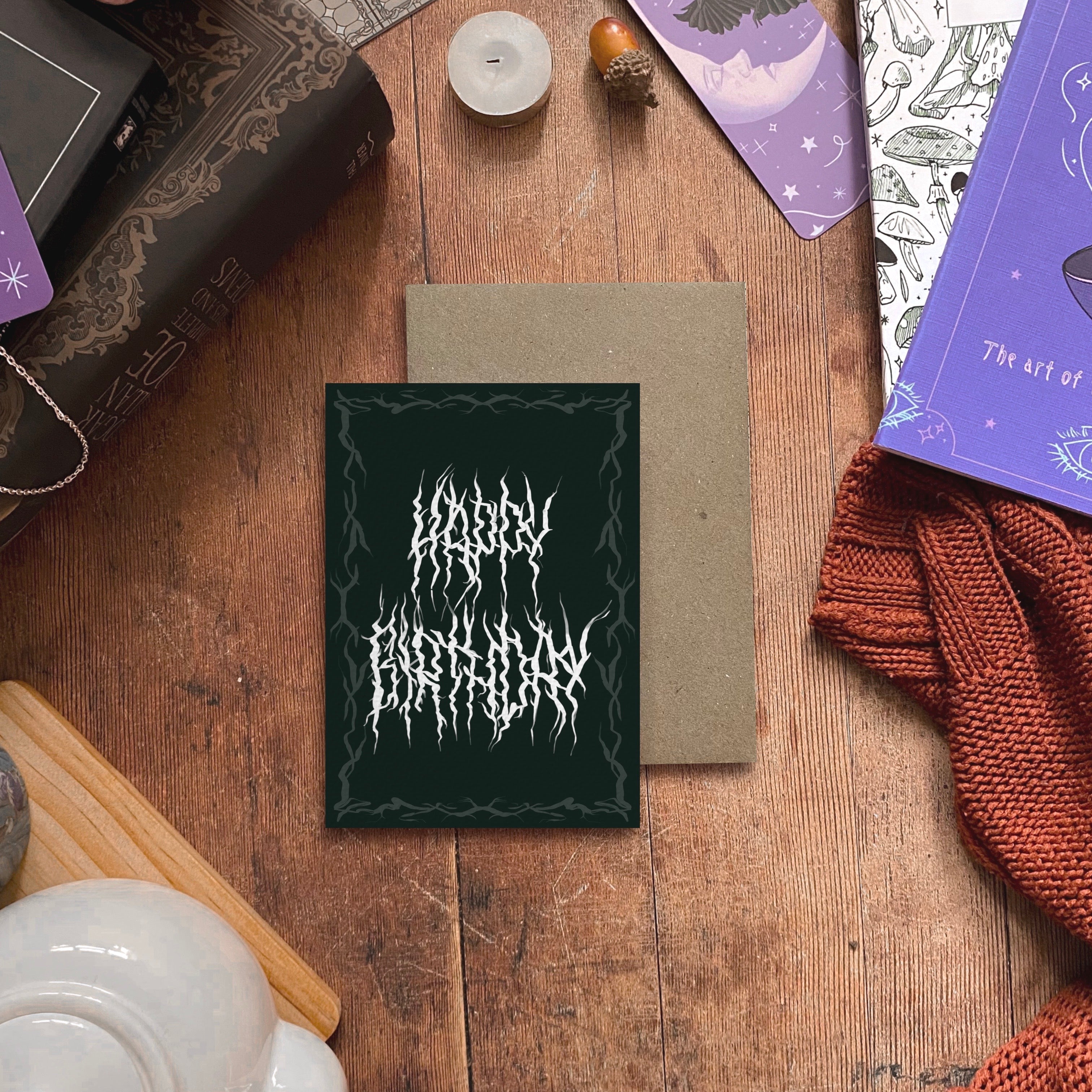 Green Metal Birthday Card