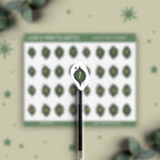 Leafy Month Dates, Sticker Sheet