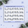 Snowdrop Month Dates, Sticker Sheet